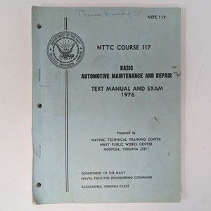 Department of the Navy Basic Automotive Maintenance and Repair Text Manual Exam
